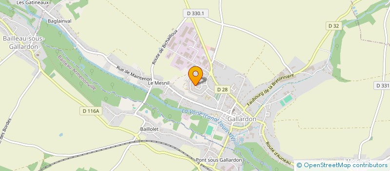 localisation de l'entreprise REPARATION ET NEGOCE DU CENTRE RN28 à GALLARDON