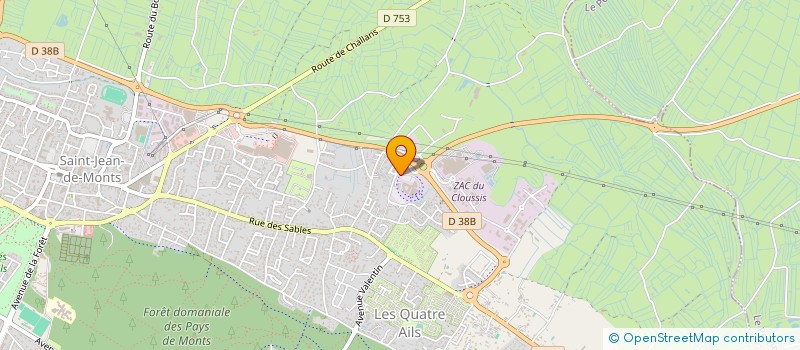 localisation de l'entreprise REPAS DOMICILE SERVICE à SAINT-JEAN-DE-MONTS