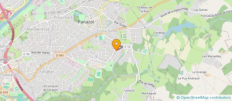 localisation de l'entreprise REPCHAUD 87 à PANAZOL