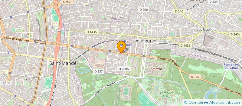 localisation de l'entreprise REPONSE FORMATION à VINCENNES