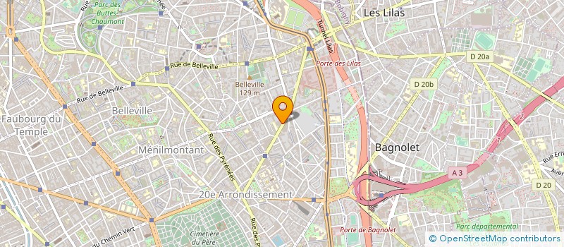 localisation de l'entreprise REPOTEL PARIS GAMBETTA à PARIS
