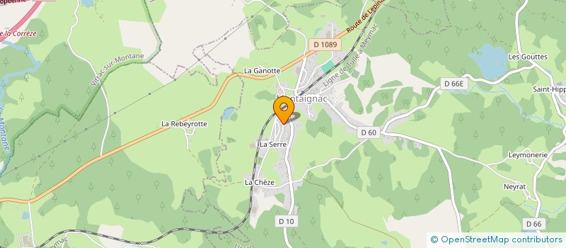 localisation de l'entreprise REPRISE 19 à MONTAIGNAC-SUR-DOUSTRE