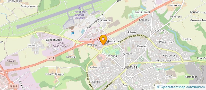 localisation de l'entreprise REPROCEANE à GUIPAVAS