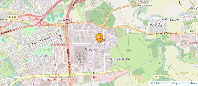 localisation de l'entreprise REPROGRAPHIC SA à METZ