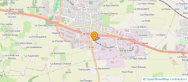 localisation de l'entreprise REPROLOGIE BRETAGNE  NOYAL-SUR-VILAINE