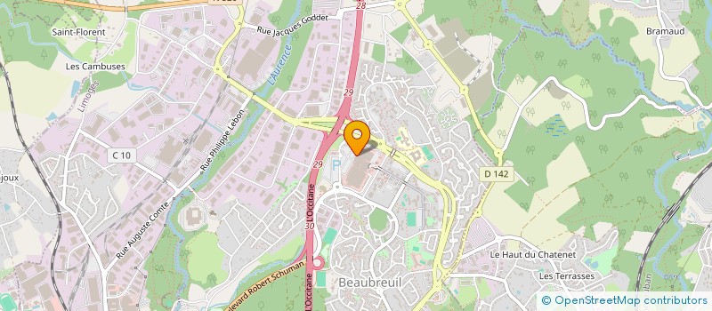 localisation de l'entreprise REPROTECH à LIMOGES