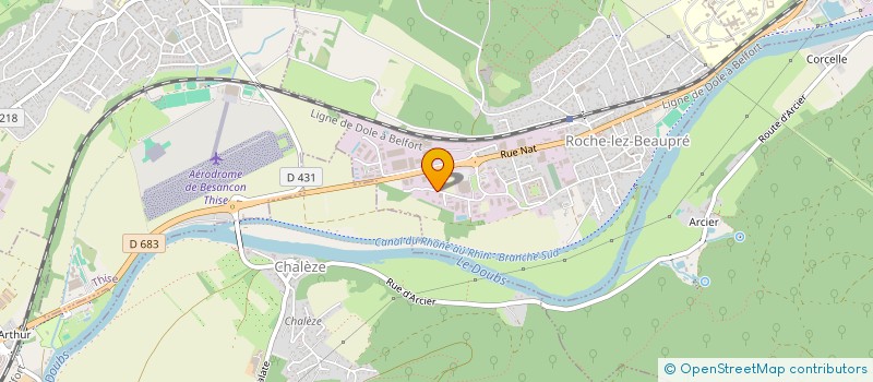 localisation de l'entreprise REPUBLIQUE GAMBETTA  ROCHE-LEZ-BEAUPRE