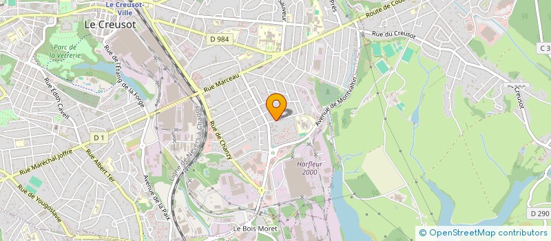 localisation de l'entreprise REQUENA LUDOVIC ELECTRICITE à LE CREUSOT
