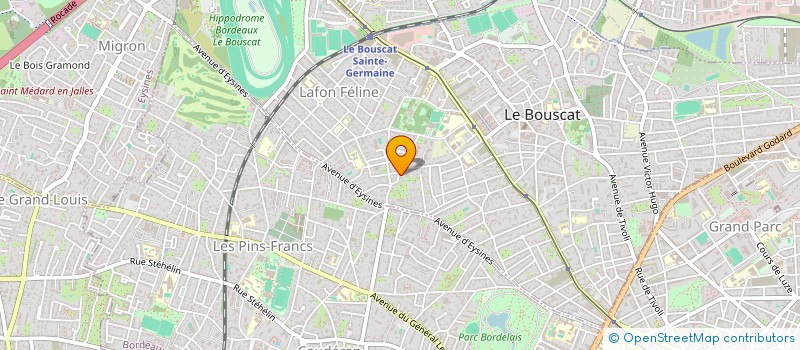localisation de l'entreprise RES 44 RUE DE CAUDERAN à LE BOUSCAT