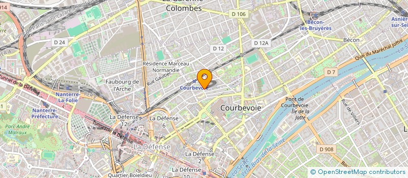 localisation de l'entreprise RES ARPEGE 17-19-21 RUE PIERRE LHOMME à COURBEVOIE