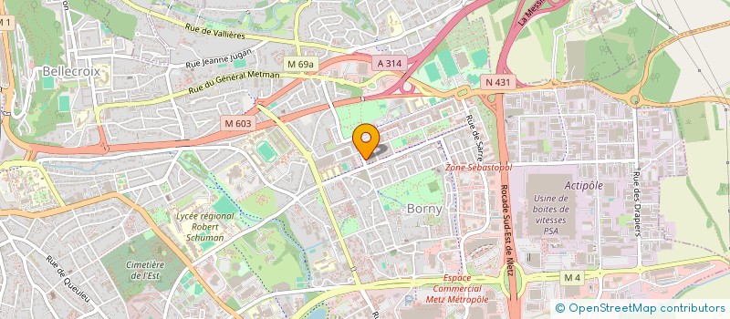 localisation de l'entreprise RES CONSTRUCTION  METZ