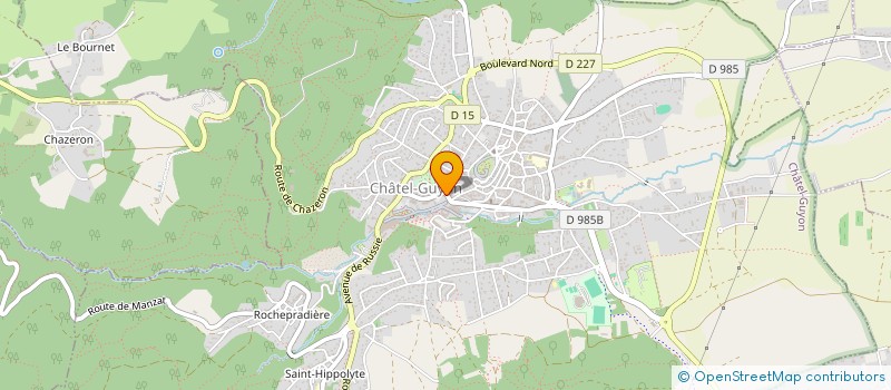 localisation de l'entreprise RES LES SOURCES PLACE BROSSON  CHATEL-GUYON