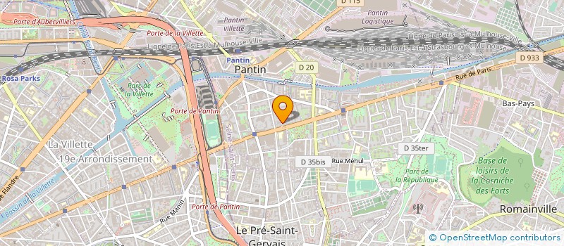 localisation de l'entreprise RES LOGISTIQUE à PANTIN
