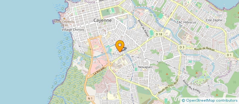 localisation de l'entreprise RESCO à CAYENNE