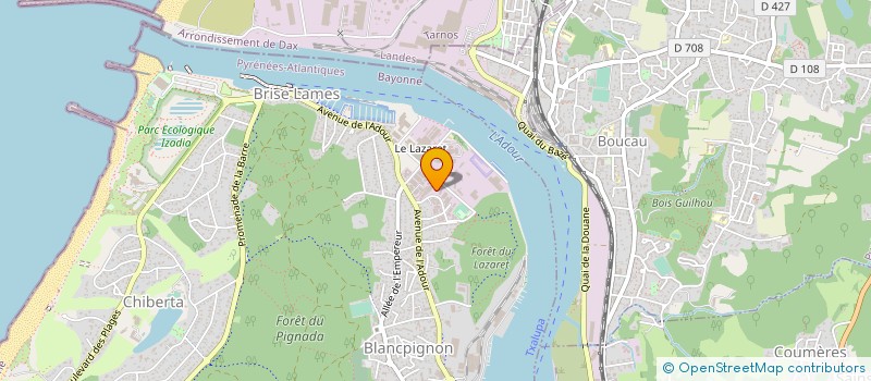 localisation de l'entreprise RESEAU 64 à ANGLET