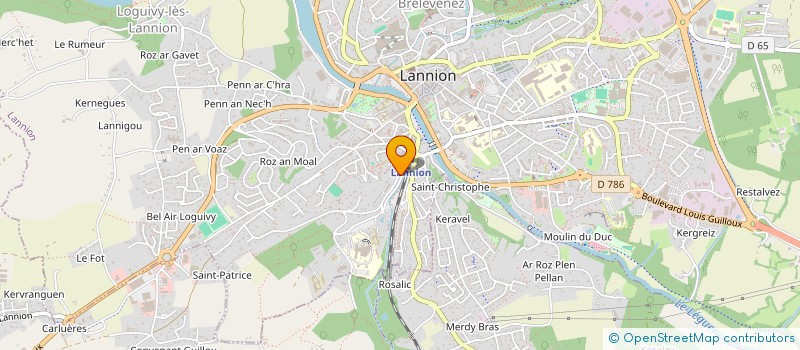 localisation de l'entreprise RESEAU ACCPT SOINS PALIATIFS TREGOR à LANNION