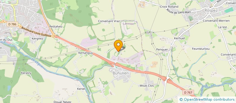 localisation de l'entreprise RESEAU ACHATS SANTE BRETAGNE  LANNION