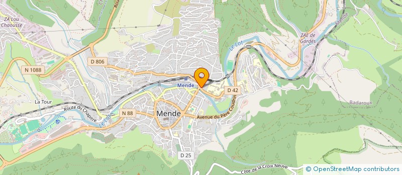 localisation de l'entreprise RESEAU ADDICTOLOGIE DE LOZERE à MENDE