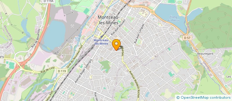 localisation de l'entreprise RESEAU APA 71 - RESIDENCE RHM à MONTCEAU-LES-MINES