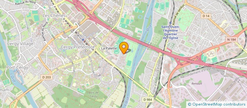 localisation de l'entreprise RESEAU ARC EN CIEL DE RADIO  PONTOISE