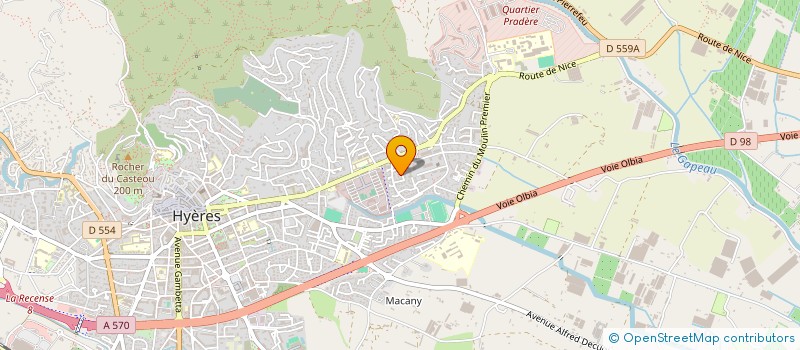 localisation de l'entreprise RESEAU ARTS ET MUSIQUE ( RESAM) à HYERES