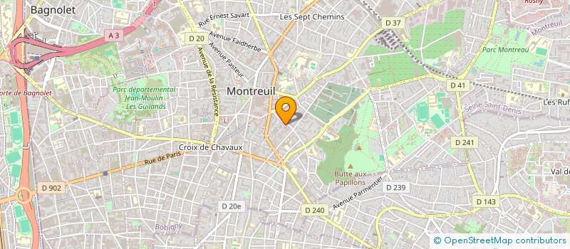 localisation de l'entreprise RESEAU ASSISTANCE SERVICES à MONTREUIL
