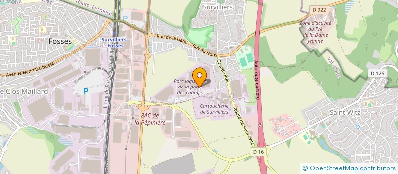 localisation de l'entreprise RESEAU COLIS LOGISTIQUE à SURVILLIERS