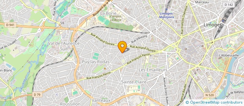 localisation de l'entreprise RESEAU COM LIMOUSIN à LIMOGES