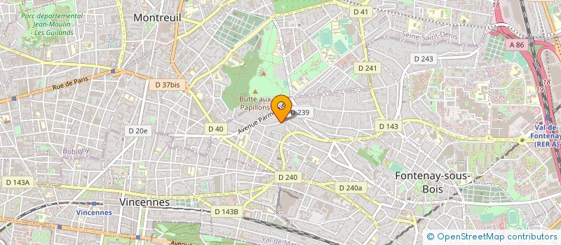 localisation de l'entreprise RESEAU CULTURE 21. à FONTENAY-SOUS-BOIS