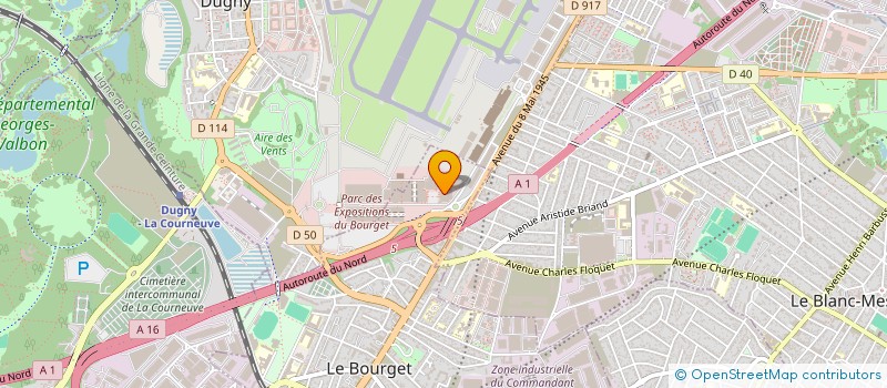localisation de l'entreprise RESEAU D'ENTREPRISES POUR LE DEVELOPPEMENT ECONOMIQUE ET SOLIDAIRE à LE BOURGET