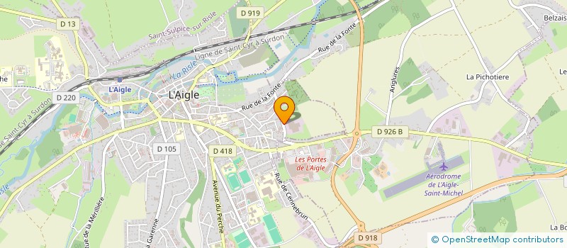 localisation de l'entreprise RESEAU DE CHALEUR BIOMASSE DE L'AIGLE (RECBIA) à L'AIGLE