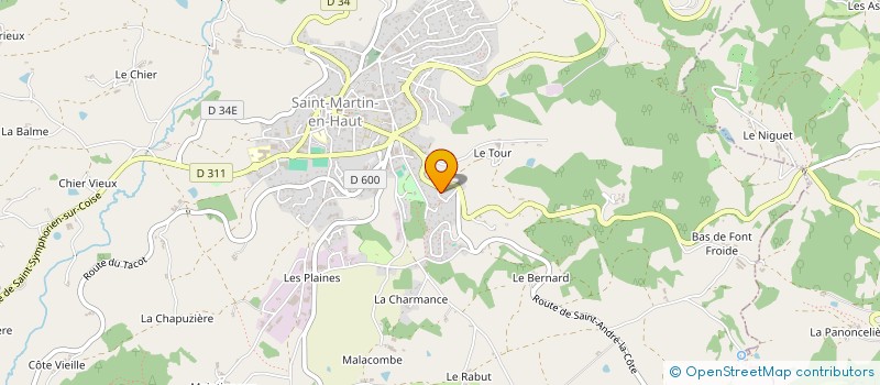 localisation de l'entreprise RESEAU DE PARENTS D'ENFANTS DIFFERENTS DES HAUTS DU LYONNAIS  SAINT-MARTIN-EN-HAUT