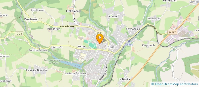 localisation de l'entreprise RESEAU DE SANTE CALLAC  CALLAC