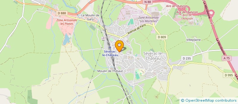 localisation de l'entreprise RESEAU DE SANTE DU SEVERAGAIS  SEVERAC D'AVEYRON
