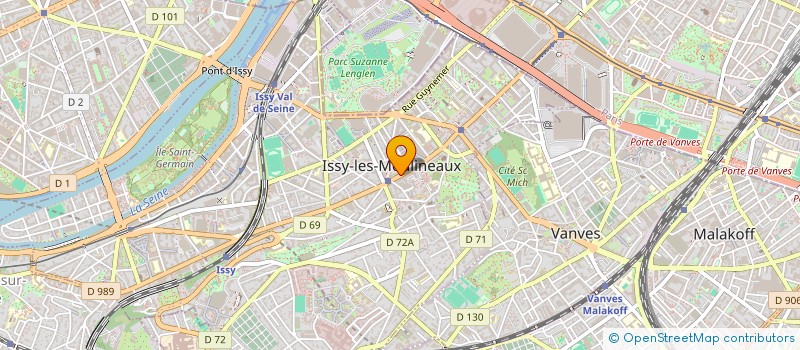 localisation de l'entreprise RESEAU DE SANTE PERINATAL PERINAT 92 à ISSY-LES-MOULINEAUX