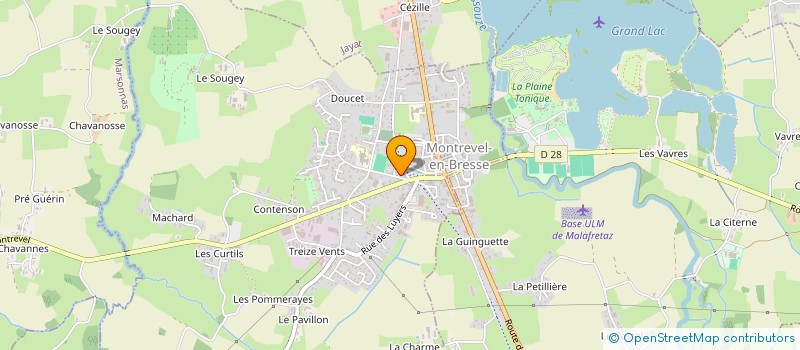 localisation de l'entreprise RESEAU DE SANTE PLURIDISCIPLAIRE DE MONTREVEL EN BRESSE à MONTREVEL-EN-BRESSE