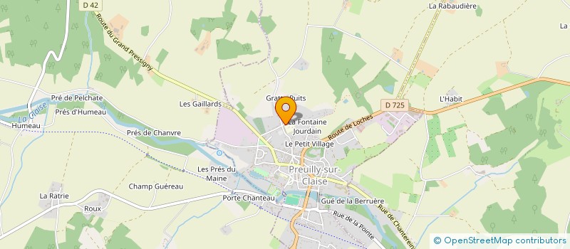 localisation de l'entreprise RESEAU DES COLLEGES DE PREUILLY-SUR-CLAISE ET DU GRAND-PRESSIGNY  PREUILLY-SUR-CLAISE