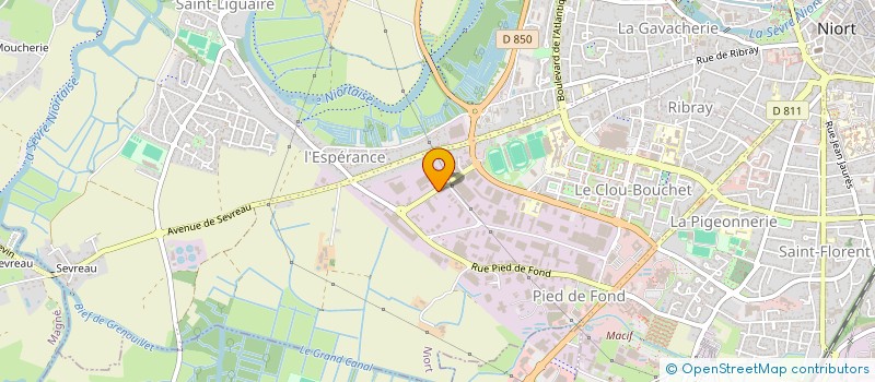 localisation de l'entreprise RESEAU DES HEBERGEMENTS COLLECTIFS ET DES ACTEURS DU TOURISME SOCIAL ET SOLIDAIRE EN DEUX-SEVRES  NIORT