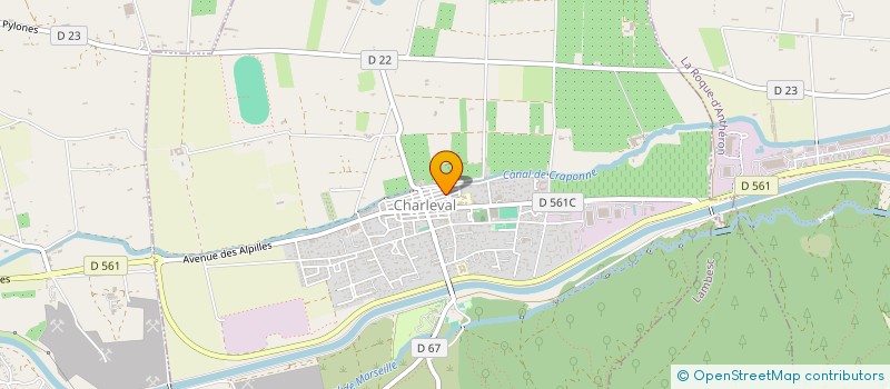 localisation de l'entreprise RESEAU DES JARDINS SOLIDAIRES MEDITERRANEENS  CHARLEVAL
