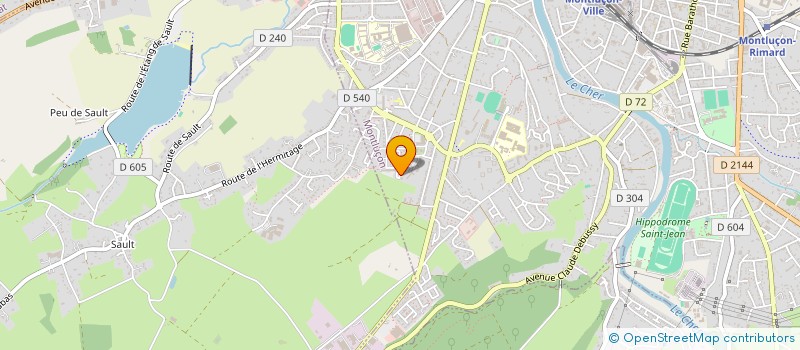 localisation de l'entreprise RESEAU DES MJC ET DES ASSOCIATIONS DE JEUNESSE ET D'EDUCATION POPULAIRE DU TERRITOIRE DU BOURBONNAIS ET DE L'AUVERGNE DI à MONTLUCON