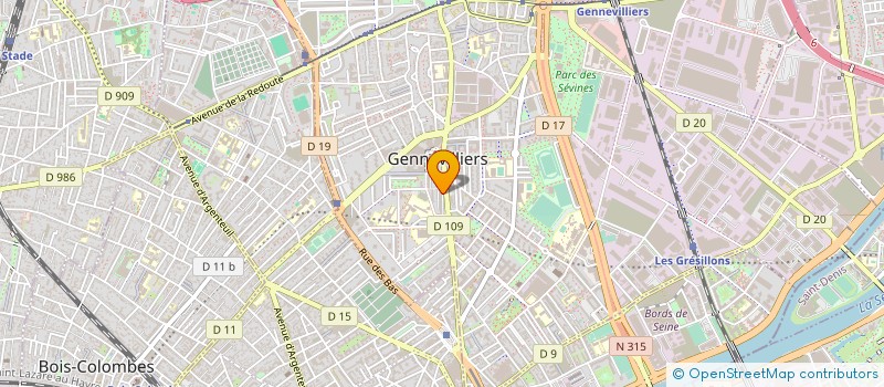 localisation de l'entreprise RESEAU DES ORGANISATIONS DE SOLIDARITE INTERNATIONALE R.O.S.I. FRANCE à GENNEVILLIERS
