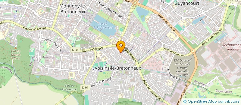 localisation de l'entreprise RESEAU DES RECRUTEURS à VOISINS-LE-BRETONNEUX