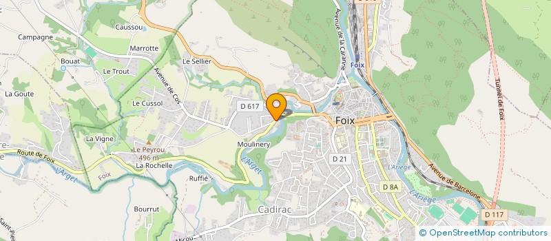 localisation de l'entreprise RESEAU DES RESSOURCERIES D'ARIEGE à FOIX