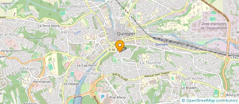 localisation de l'entreprise RESEAU DIAGNOSTIC ANTENATAL CORNOUAILLE à QUIMPER