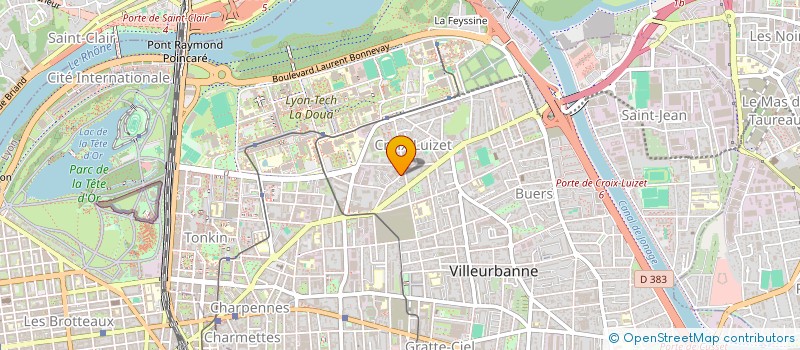 localisation de l'entreprise RESEAU ENGAGEMENT VOLONTAIRE  VILLEURBANNE