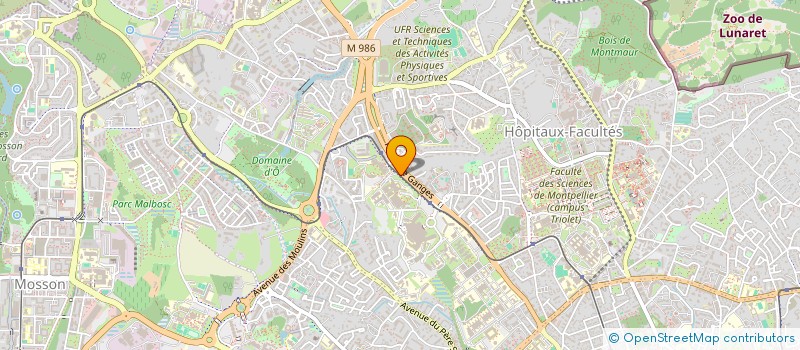 localisation de l'entreprise RESEAU ETUDE BIO HEPATITES VIRALES LR à MONTPELLIER