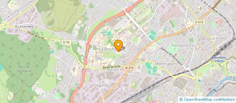 localisation de l'entreprise RESEAU ETUDI MISE APPLIC CONNAIS UNIVERS à BESANCON