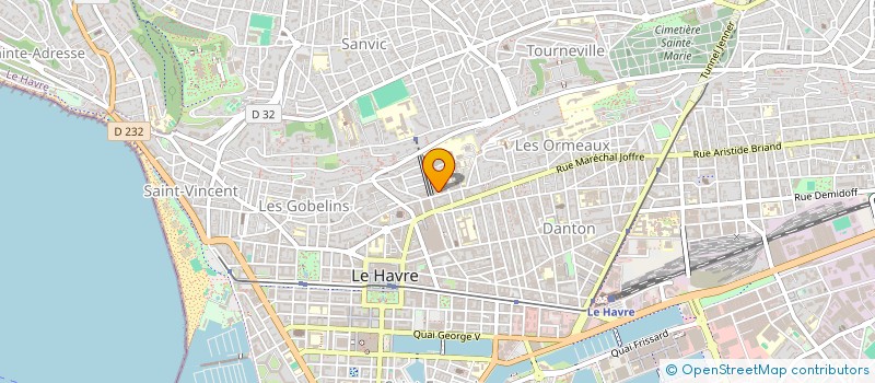 localisation de l'entreprise RESEAU HAVRAIS INTERNEMENT TOXICOM SANTE à LE HAVRE