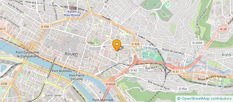 localisation de l'entreprise RESEAU HEPATITE C DE HAUTE NORMANDIE  ROUEN