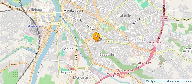 localisation de l'entreprise RESEAU HUMANITAIRE SANS FRONTIERES R.H.S.F.  MONTAUBAN